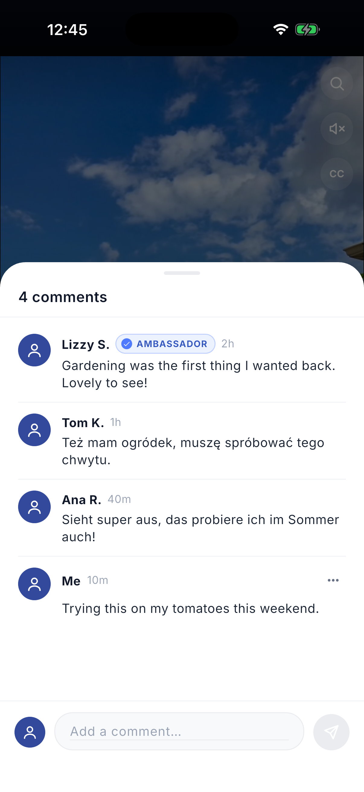 Comment section