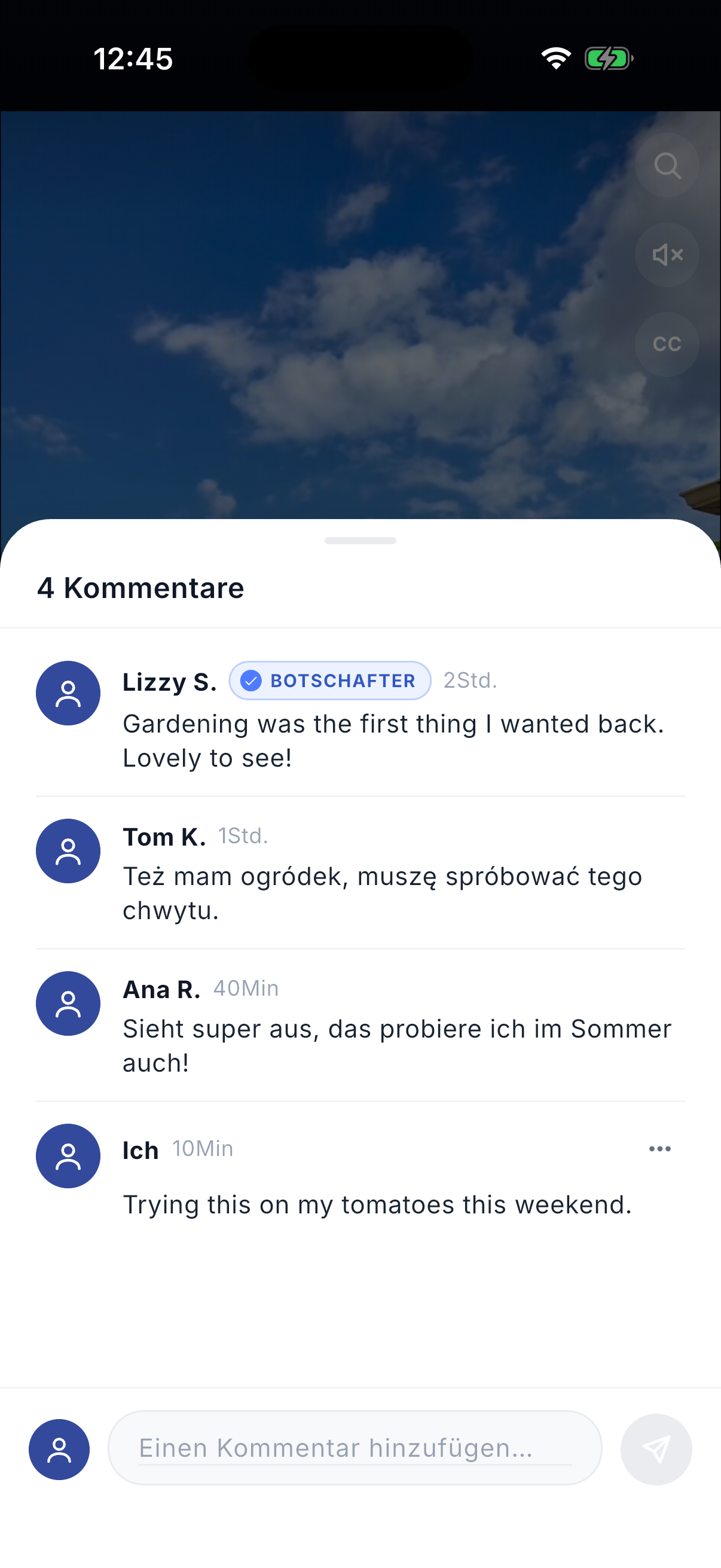 Comment section