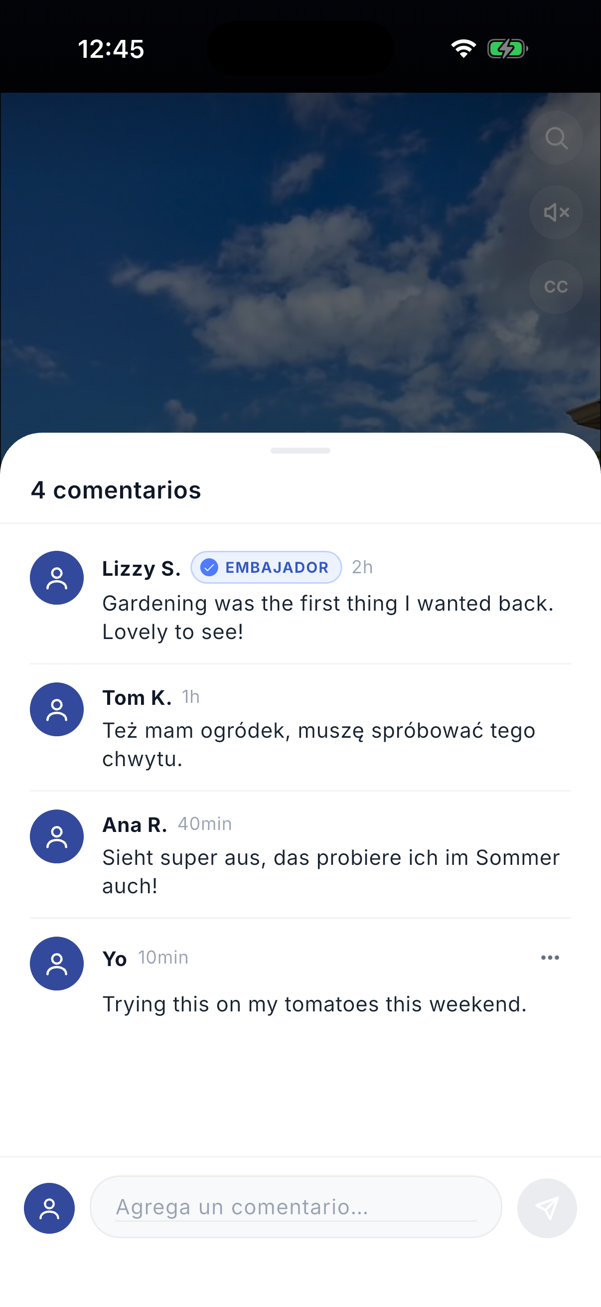 Comment section