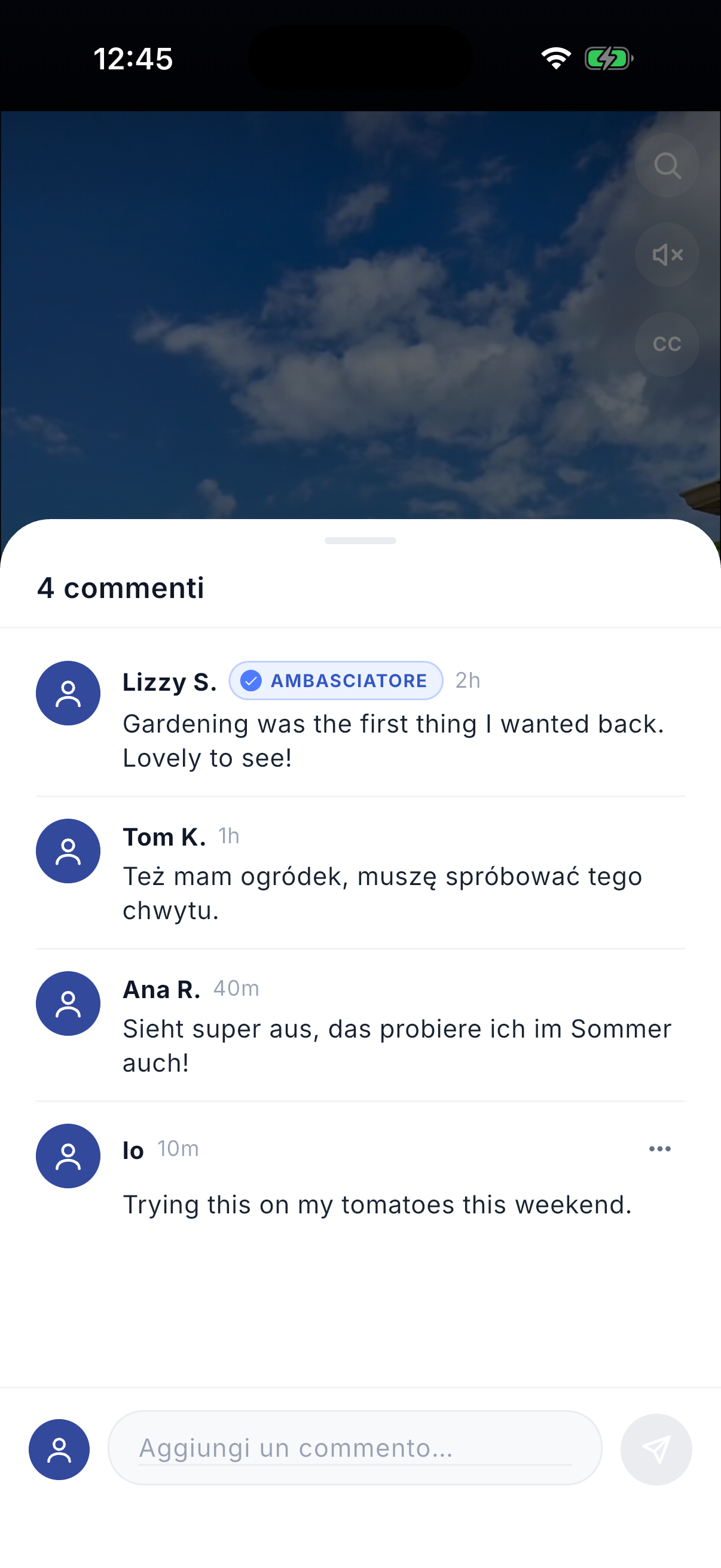 Comment section