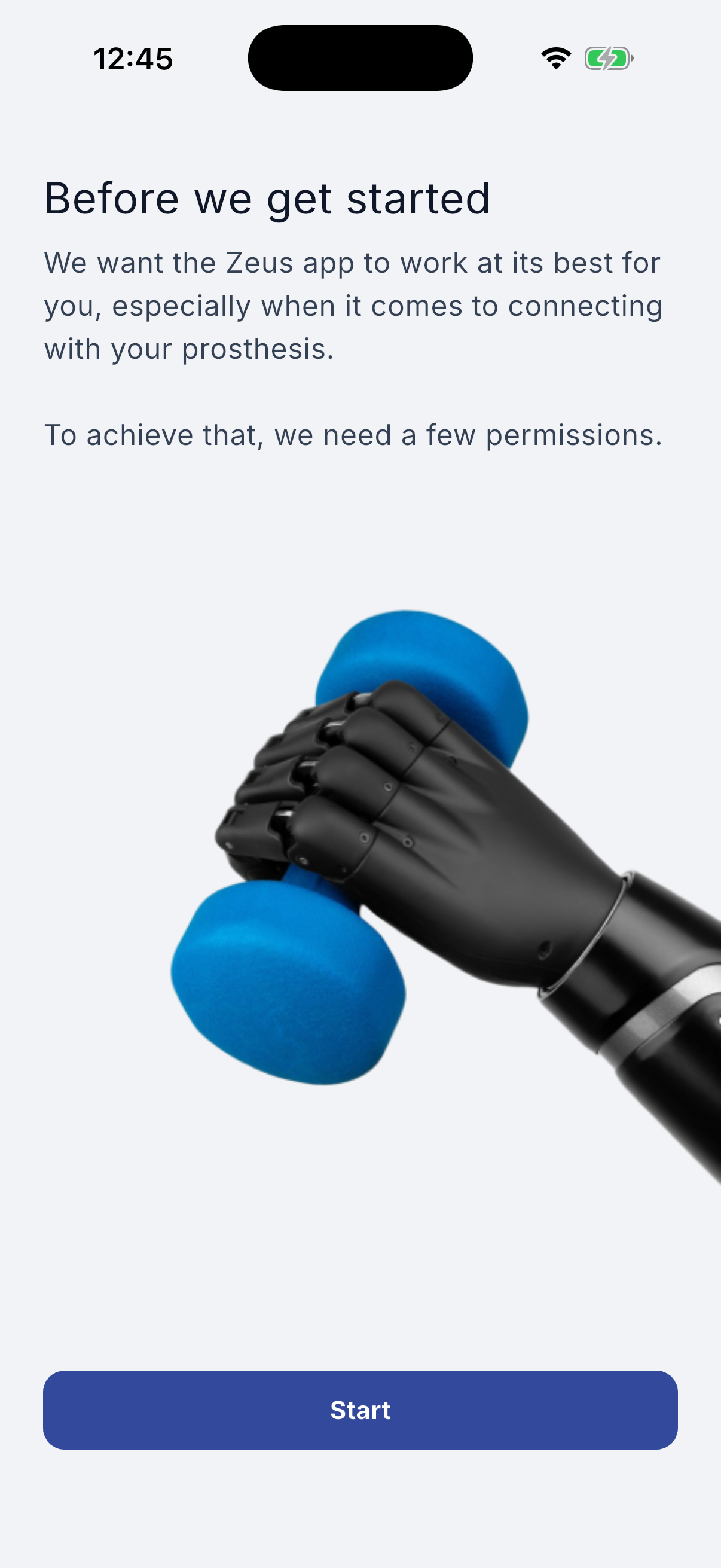 Permissions introduction screen