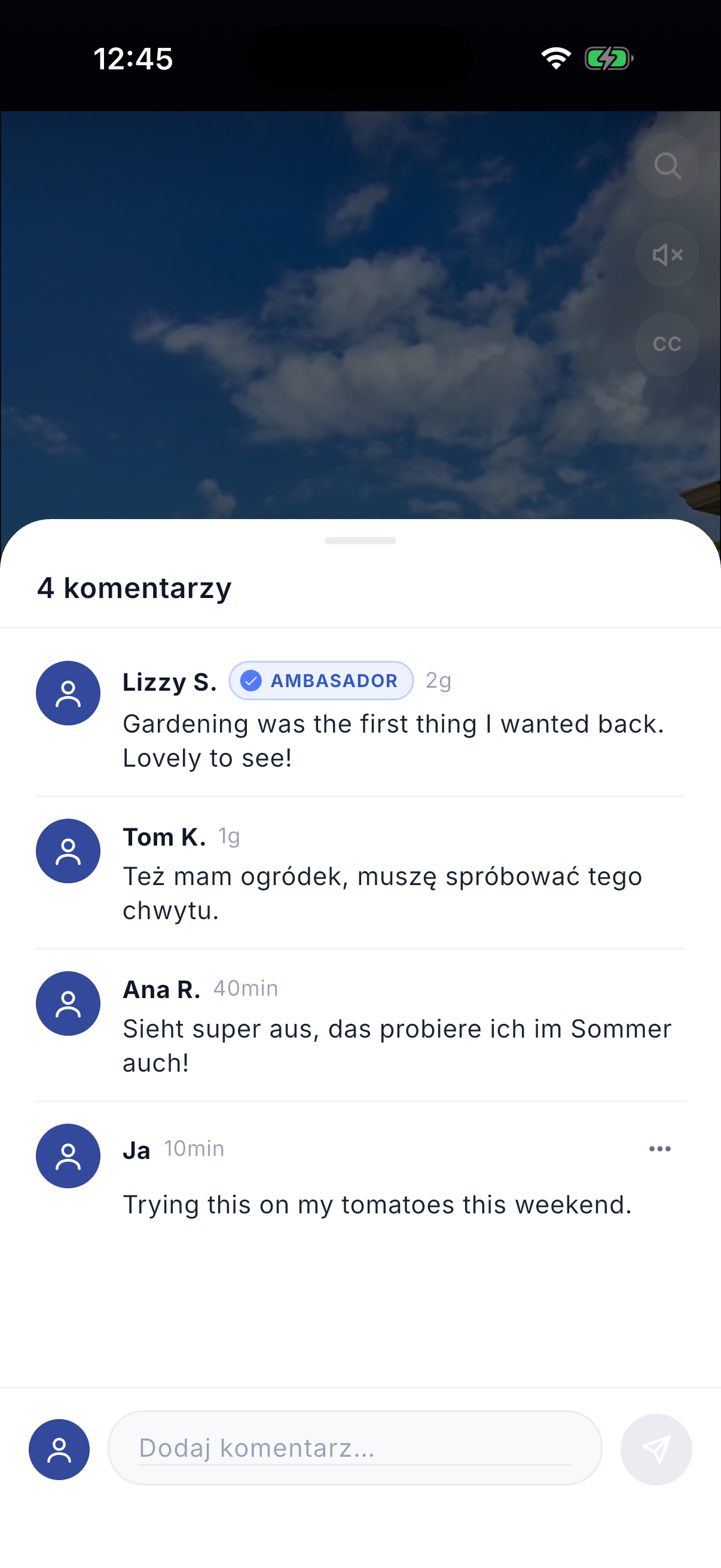 Comment section